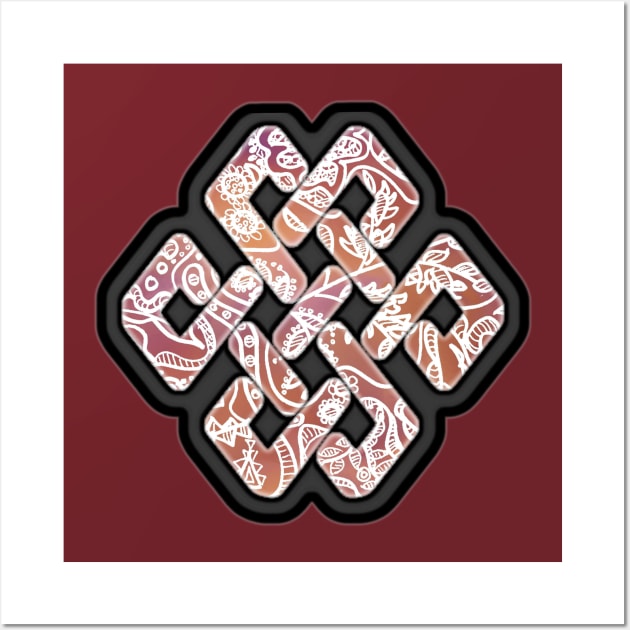 Buddhist Knot - Infinite Love and Understanding Wall Art by Bits